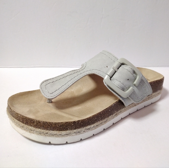 Bjorndal Penelope Footbed Women's T-Strap Slip-On Thong Espadrille Cork Sandal 7 - Picture 8 of 10